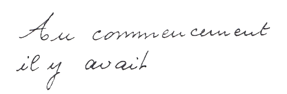 aucommencementilyavait